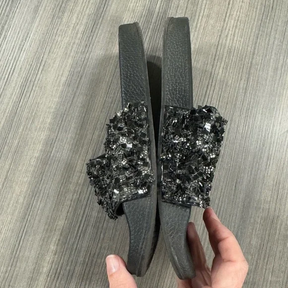 Steve madden glitter bling slides size 7 - Picture 3 of 6